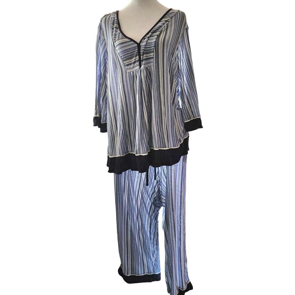 Simply Vera Vera Wang Size XL Striped Pajama Set Sleepwear Loungewear